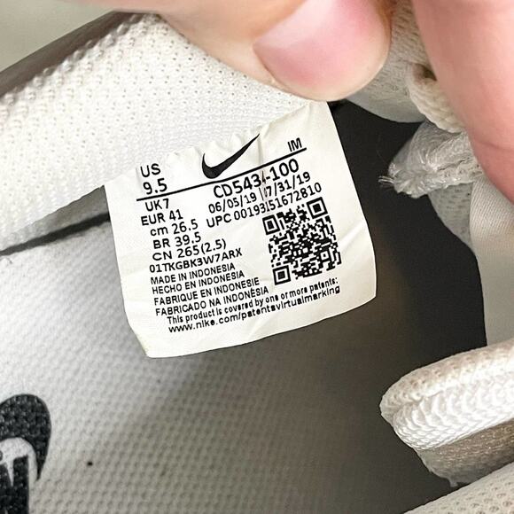 Nike Court Vision Low Womens 9.5 Sunflower White Leather Sneakers CD5434-100 - Picture 3 of 8